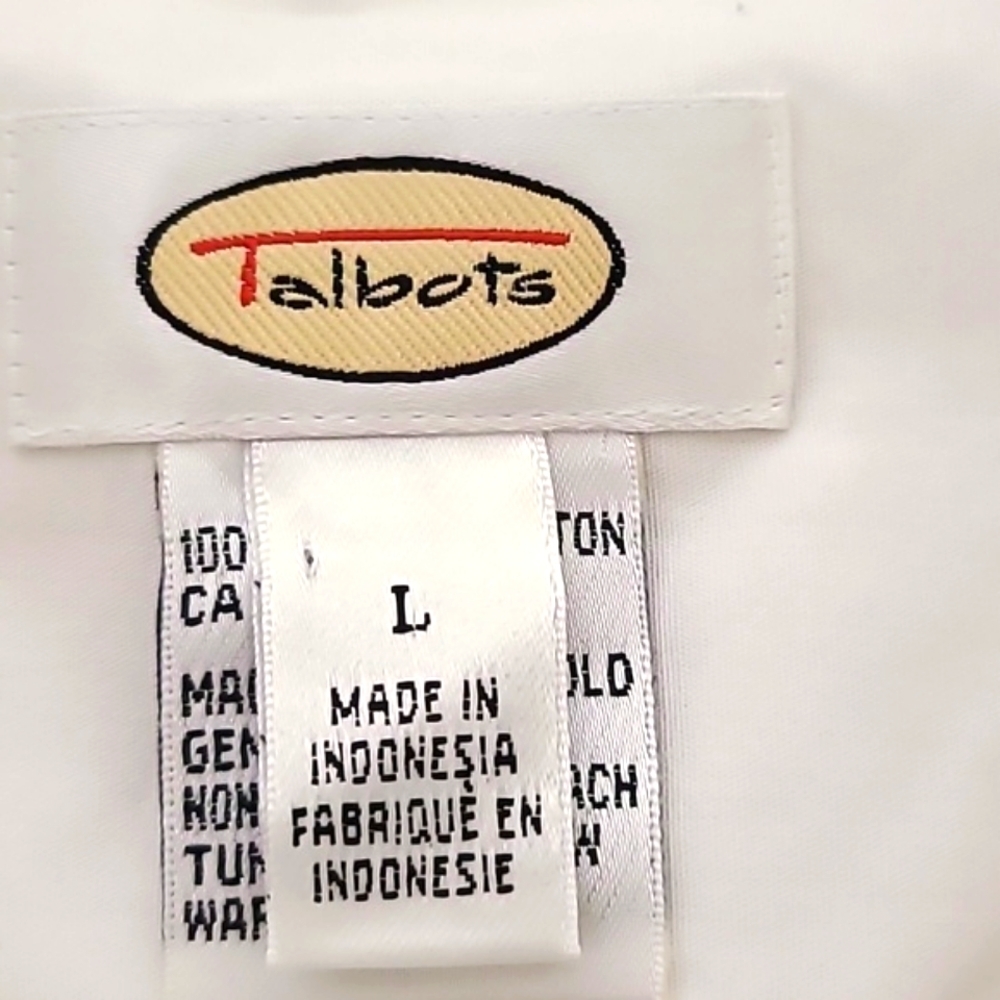 Talbots White Sleeveless Blouse Y2K Size Large - Picture 5 of 6